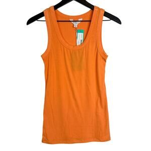 NWT Market & Spruce Stitch Fix Florence Ribbed Knit Scoop Tank Top Orange - M